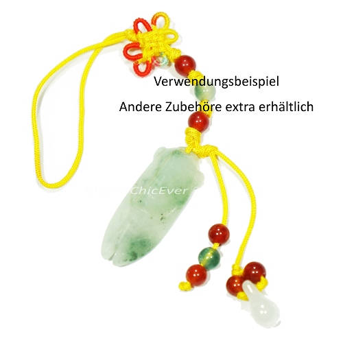 2x Jade Anhänger, Singzikade, Schmuckteile, Schmuck DIY, 7943